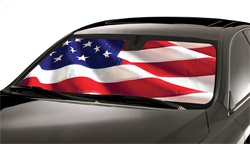 Intro-Tech USA Flag Custom Fit Sun Shade 06-10 Dodge Charger - Click Image to Close